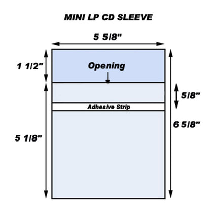 Japanese CD Resealable Outer Sleeves (100 Pack)