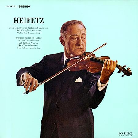 Pfeiffer, Chase & Heifetz - Rozsa: Violin Concerto/ Benjamin: Romantic Fantasy/ Heifetz, violin - Analogue Productions LP {Vinyl}